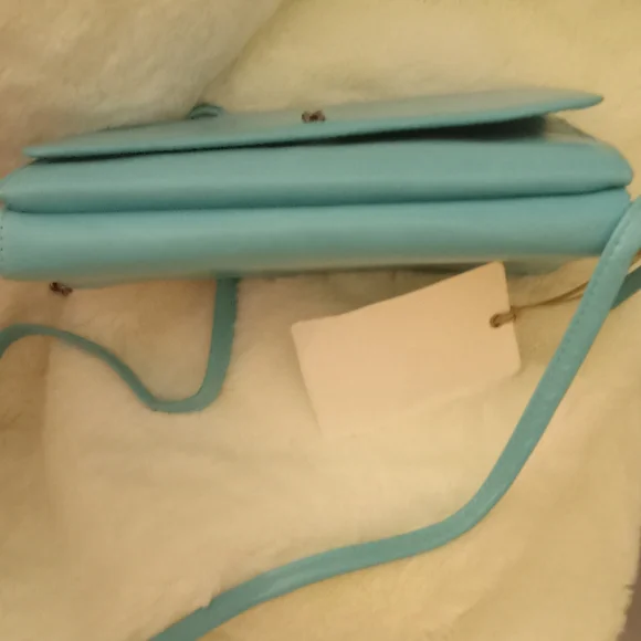 HOBO Rubie Light Aqua Leather Crossbody Bag